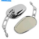 クロームパーツ Harley-Davidsonのためのクロムエッジカットステムミラーオートバイのバックサイドミラー Chrome Edge Cut Stem Mirror Motorcycle Rearview Side Mirrors For Harley-Davidson