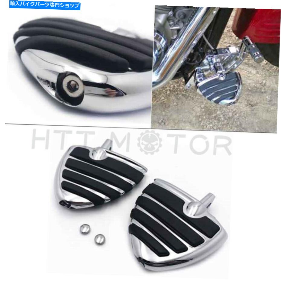 クロームパーツ Harley Davidson Dyna Glide Sportster 883 1200のためのクローム翼フットレストの足のペグ Chrome Wing Footrest Foot Pegs For Harley Davidson Dyna Glide Sportster 883 1200