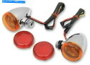 クロームパーツ アンバー/レンズクロームミニデューススタイルオートバイターンシグナルマーカーライト Amber/Red Lens Chrome Mini-Deuce Style Motorcycle Turn Signal Marker Lights