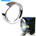 クロームパーツ Chrome 7 "Harley Davidson Touring Bikes 1983-2013のためのヘッドライトトリムリングバイザー1983-2013 Chrome 7" Headlight Trim Ring Visor For Harley Davidson Touring Bikes 1983-2013