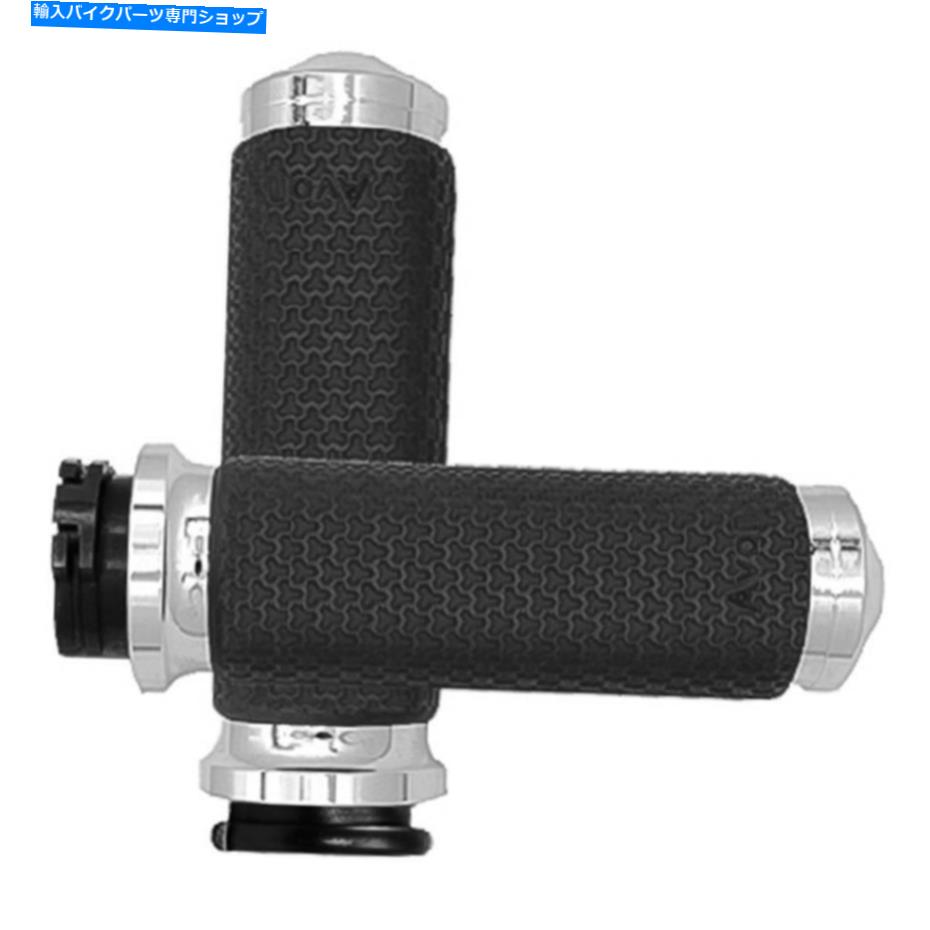 クロームパーツ エイボンケーブルスロットルメモリフォームグリップクロームMF-63B-CH MCハーレー - デビッドソン AVON CABLE THROTTLE MEMORY FOAM GRIP CHROME MF-63B-CH MC Harley-Davidson