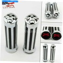 クロームパーツ Honda Shadow 1100 Spirit Saber Aero Aceのためのクロムオートバイ1 ''バーハンドグリップ Chrome Motorcycle 1'' bar Hand Grips For Honda Shadow 1100 Spirit Sabre Aero ACE