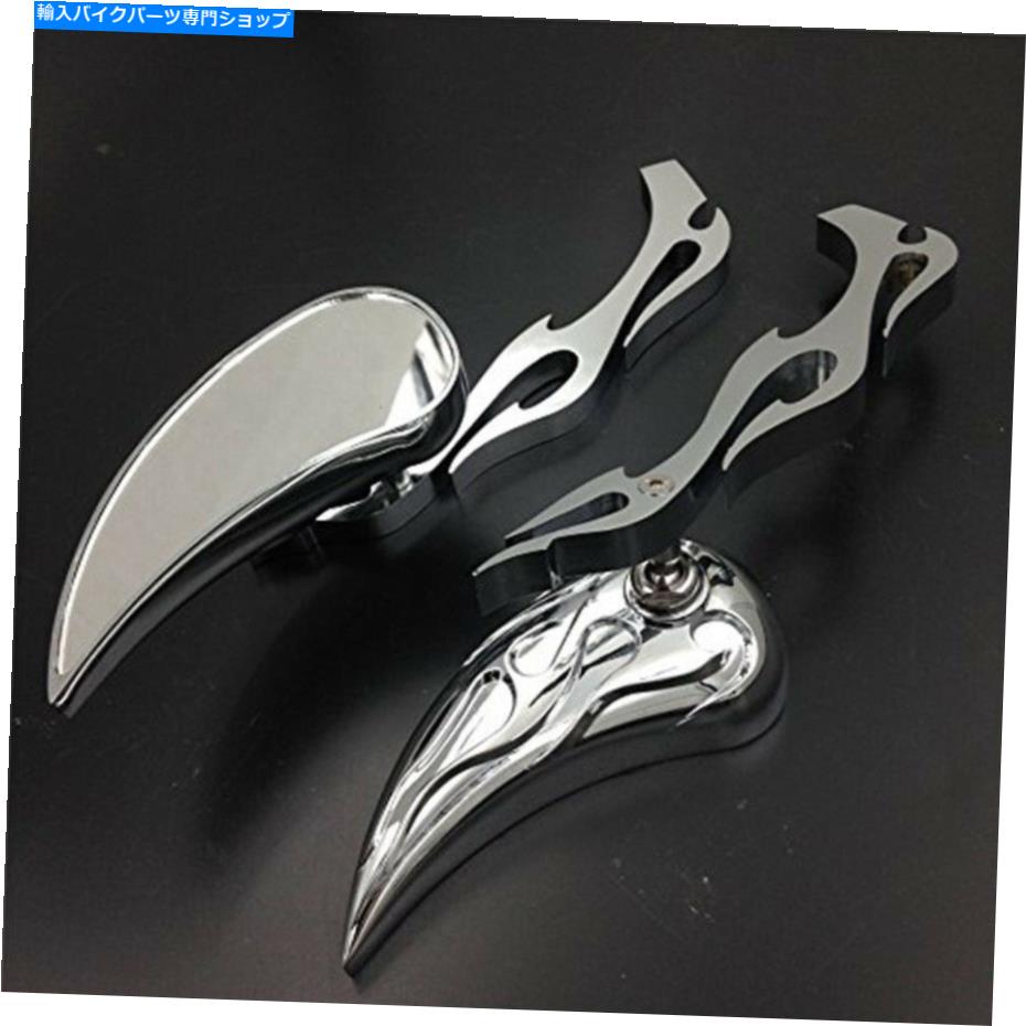 クロームパーツ Harley Davidson V-Rod Street GlideのためのChrome Teardropオートバイサイドミラー Chrome Teardrop Motorcycle Side Mirrors For Harley Davidson V-Rod Street Glide A