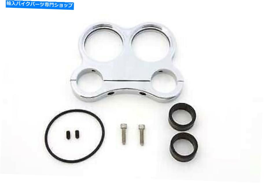 クロームパーツ Chrome Briet 48mmデュアルゲージマウントフィットハーレーダビッドソン Chrome Billet 48mm Dual Gauge Mount fits Harley-Davidson