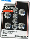 クロームパーツ コロニー8224-8ロッカーシャフトエンドキャップとナッツキットアレン - クロム Colony 8224-8 Rocker Shaft End...