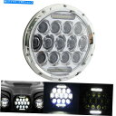 クロームパーツ Jeep Wrangler JK TJのための7 インチクロムラウンドLEDヘッドライトプロジェクターDRL HI / LO 7 inch Chrome Round LED Headlight Projector DRL Hi/Lo For Jeep Wrangler JK TJ