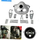 クロームパーツ 7 "カワサキホンダハーリースズキのためのクロムオートバイのヘッドライトハウジングのバケツ 7" Chrome Motorcycle Headlight Housing Bucket for Kawasaki Honda Harley Suzuki