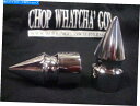 クロームパーツ 2008年 - ハーレーHD Softail Chromeフロントアクスルスパイクカバーファットボーイカスタム＃12 2008 - up HARLEY HD SOFTAIL CHROME FRONT AXLE SPIKE COVERS fat boy custom #12