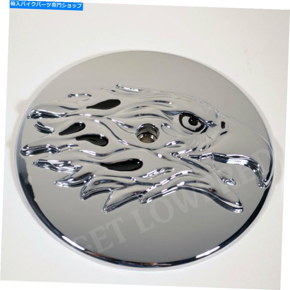 クロームパーツ Harley Twin Cam Softail Touring FX FLのためのChrome Eagle Air Cleaner Insert 5-3 / 4 Chrome Eagle Air Cleaner Insert 5-3/4 for Harley Twin Cam Softail Touring FX FL