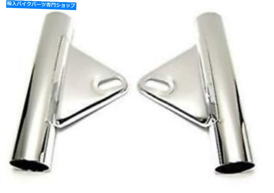 クロームパーツ クロームメッキヘッドランプブラケットのペアノートンコマンドー（71-）06-2028,06-2029 PAIR OF CHROME PLATED HEADLAMP BRACKETS NORTON COMMANDO (71-) 06-2028, 06-2029