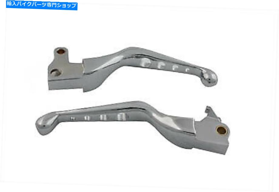 クロームパーツ クロームドリルハンドレバーセットはハーレー - ダビッドソンをフィットします Chrome ..