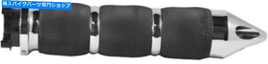 クロームパーツ エイボンエアー90-CH-FL-SPエアクッショングリップクロムハエ、スパイク Avon AIR-90-CH-FL-SP Air Cushion Grips Chrome Fly By Wire, Spike