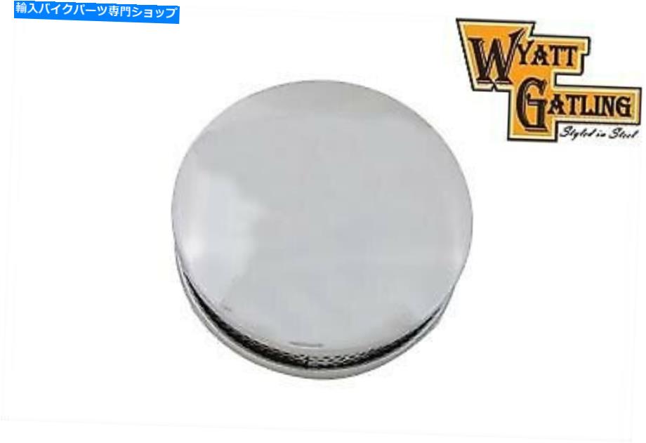 クロームパーツ Wyatt Gatling Chromeラウンドエアクリーナーフィットハーレーダビッドソン Wyatt Gatling Chrome Round Air Cleaner fits Harley-Davidson