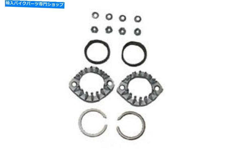 クロームパーツ Harley Davidsonによるフィンされた排気ポートフランジキットV-Twin Finned Exhaust Port Flange Kit for Harley Davidson by V-Twin