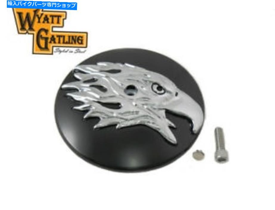 クロームパーツ ハーレーダビッドソン用ラウンドイーグルエアクリーナカバーインサート Round Eagle Air Cleaner Cover Insert For Harley Davidson