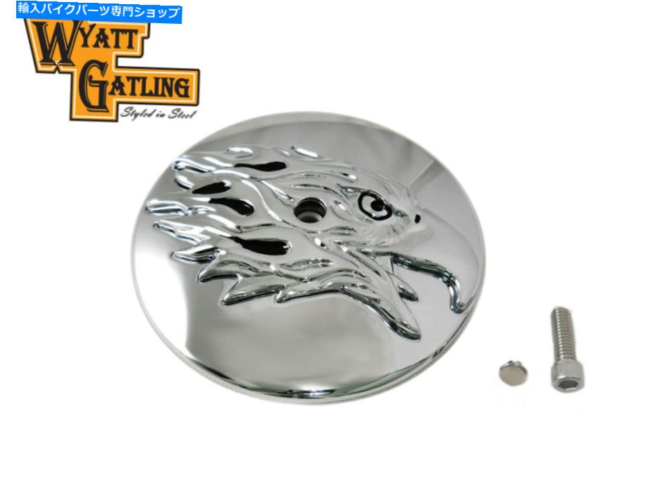 クロームパーツ Wyatt Gatlingラウンドイーグルエアクリーナカバーインサート ハーレーダビッドソンモーター... Wyatt Gatling Round Eagle Air Cleaner Cover Insert,fits Harley Davidson motor...