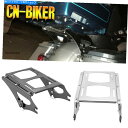 クロームパーツ 09-13ハーレイツーリングクイックデタッチ可能なツアーパックパックトランクマウントラック For 09-13 Harley Touring Q...