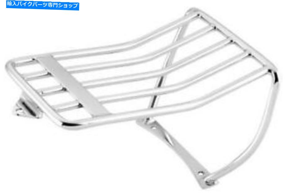 クロームパーツ 2アップシートクロームハーレーダビッドソンのためのバイカーの選択ボブ付き荷物ラック Biker's Choice Bobbed Luggage Rack For 2-Up Seats Chrome Harley Davidson Softail