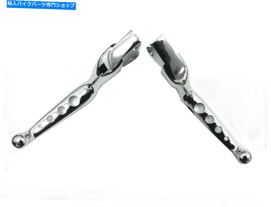 クロームパーツ クロームドリルハンドレバーセットはハーレー - ダビッドソンをフィットします Chrome ..