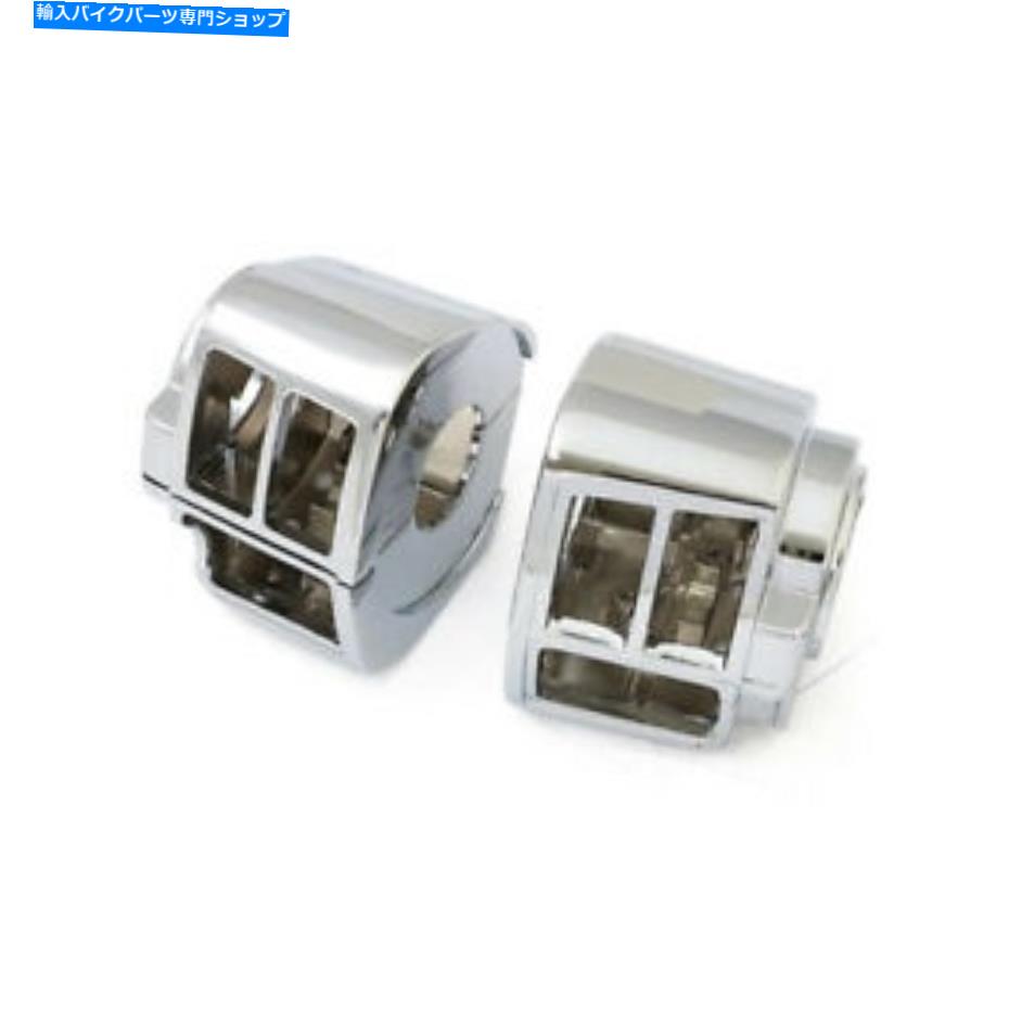 クロームパーツ スイッチケーシング1ペアクローム用ハーレーダビッドソンビッグツインスポーツスター82-95 Switch Casing 1 Pair Chrome for Harley Davidson Big Twin Sportster 82-95