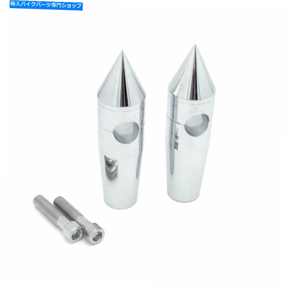 クロームパーツ Chrome 1 "25mmスパイクビレットハンドルバーライザー4" 7 "全体の高さ Chrome 1" 25mm..