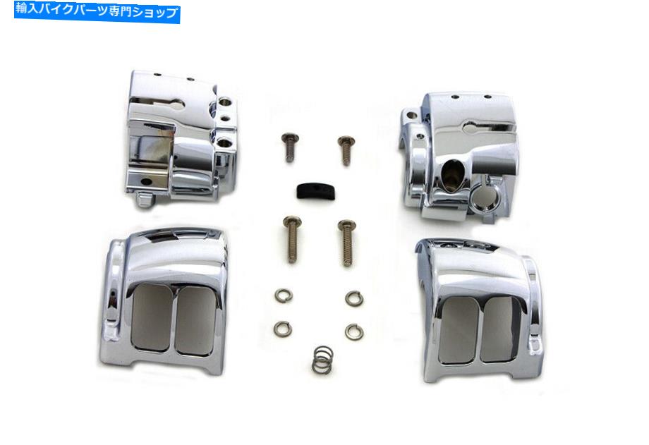 クロームパーツ ハンドルバーコントロールスイッチハウジングキットクロームフィットハーレーダビッドソン Handlebar Control Switch Housing Kit Chrome fits Harley-Davidson