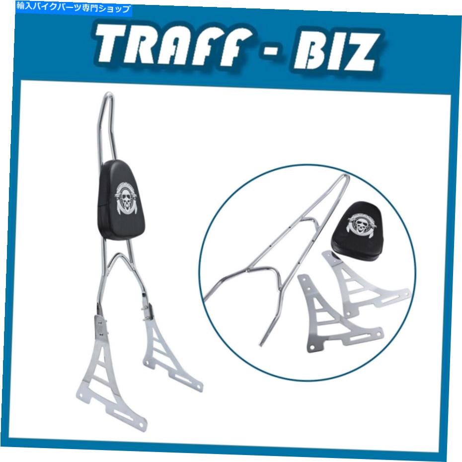 クロームパーツ Harley Sportster XL1200 883クローム旅客バックレストパッドSissy Barクッション For Harley Sportster XL1200 883 Chrome Passenger Backrest Pad Sissy Bar Cushion