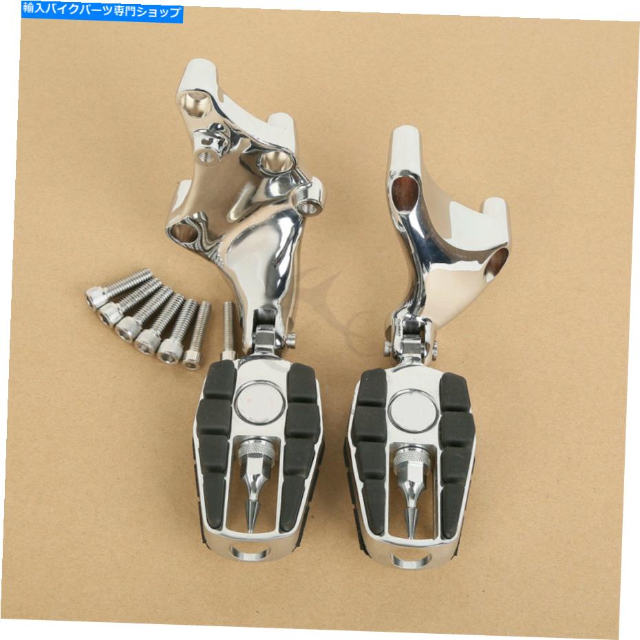 クロームパーツ Chromeフットペッグフットレストマウントブラケットはハーレー1200 XL Sportster 14-19のために適しています Chrome Footpegs Foot Rest Mount Brackets Fit For Harley 1200 XL Sportster 14-19