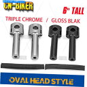 クロームパーツ Harley Suffail Springerの背の高いCNC 6「1」ハンドルバークランプ Chrome Black For Harley S...
