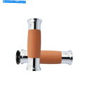 クロームパーツ エイボンゲルグリップ、クロム/インドのツアーのためのベージュ18から Avon Gel Grips, Chrome / Beige For Indian Touring From 18