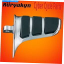 クロームパーツ 雄マウントアダプター4463を持つクッキーンクロームISO掃引ペグ Kuryakyn Chrome ISO-SweptWing Pegs With Male Mount Adapters 4463