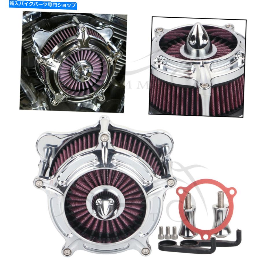 クロームパーツ Harley Touring flht fltr flhrのためのクロムスパイクエアクリーナー摂取フィルター Chrome Spike Air Cleaner Intake Filter For Harley Touring FLHTK FLHT FLTR FLHR