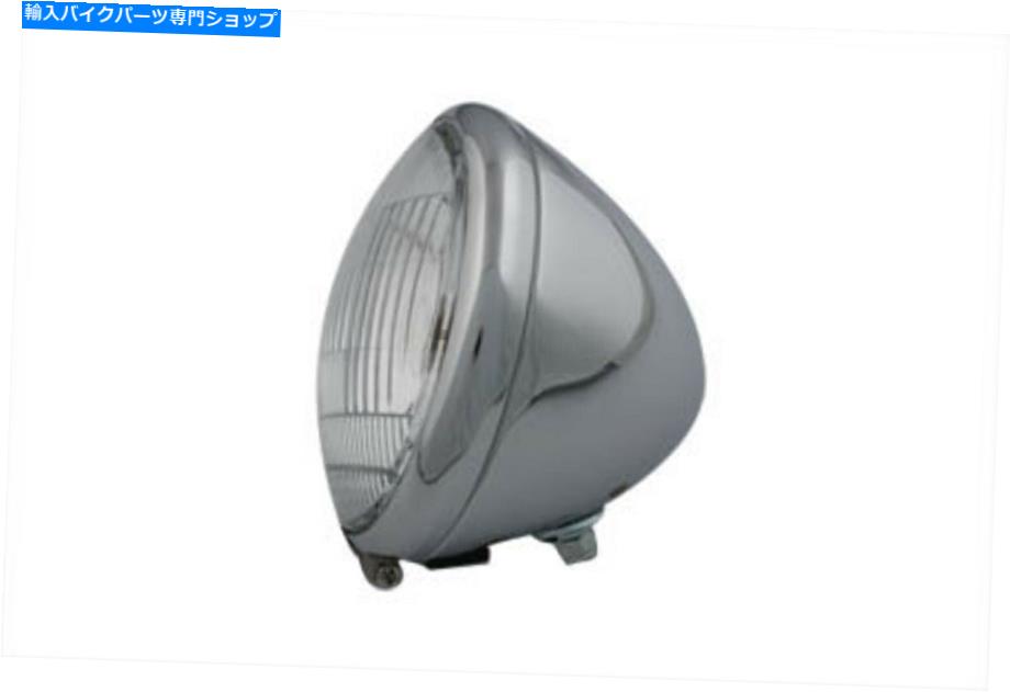 クロームパーツ 6-1 / 2ハーリーシャベルヘッド用ラウンドヘッドランプクローム（49-0920） 6-1/2 Round Headlamp Chrome for Harley Shovelhead (49-0920)