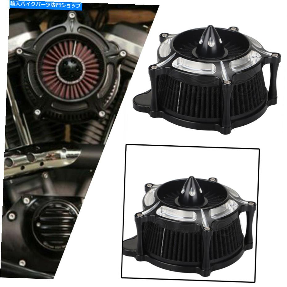 クロームパーツ Harley Touring Glide 2017-2020のためのクロムエッジブラックエアクリーナー摂取フィルター Chrome Edge BLACK Air Cleaner Intake Filter For Harley Touring Glide 2017-2020