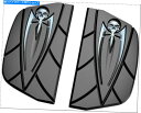 クロームパーツ ハーレーD型助手板クロム用クッキーンゾンビ挿入物 Kuryakyn Zombie Inserts for Harley D-Shaped Passenger Boards Chrome