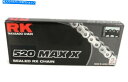 クロームパーツ RK 520 MAX-Xチェーンブラック/クローム120リンク（520MAXX-120-BC） RK 520 MAX-X Chain Black/Chrome 120 Links (520MAXX-120-BC)