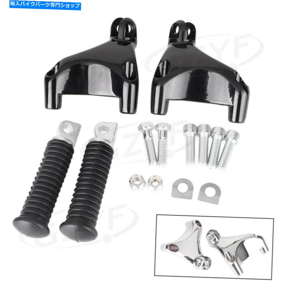 クロームパーツ ハーレーXL 2014アップ Motor Rear Passenger Foot Rest Footpegs w/ Mount Bracket For Harley XL 2014-Up