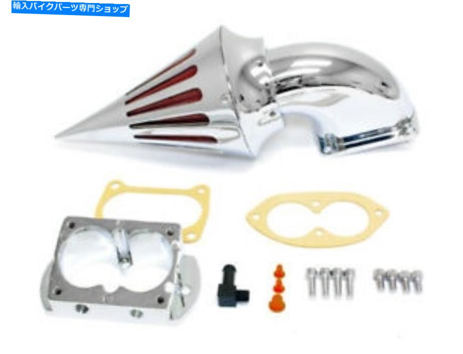 クロームパーツ 2006 - 2007年川崎vulcan 1500のためのクロムスパイクエアインテークフィルタ Chrome Spike Air Intake Filter For 2006-2007 Kawasaki Vulcan 1500 Mean Streak