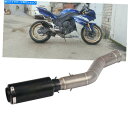 クロームパーツ ヤマハYZF-R1 09-14用オートバイエキゾーストシステムミッドリンクパイプブラックマフラー Motorcycle Exhaust System Mid Link Pipe Black Muffler for YAMAHA YZF-R1 09-14