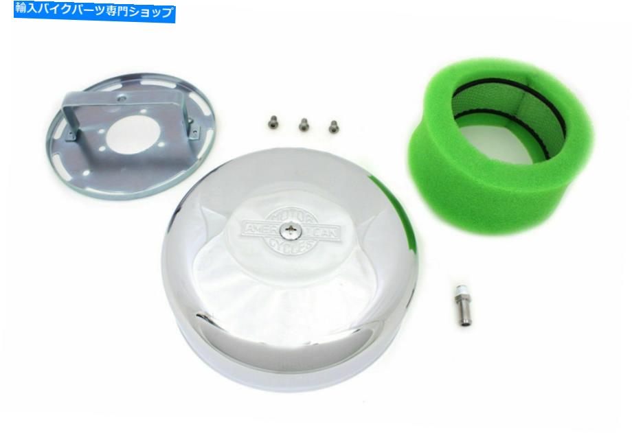 クロームパーツ V-Twinによるハーレーダビッドソン用ラウンドエアクリーナアセンブリクロム Round Air Cleaner Assembly Chrome for Harley Davidson by V-Twin