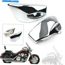 クロームパーツ Honda VTX1800 R / S / N / F / T 2002-2008のためのChromeサイドバッテリーカバーパネルセット Chrome Side Battery Covers Panel Set For Honda VTX1800 R/S/N/F/T 2002-2008