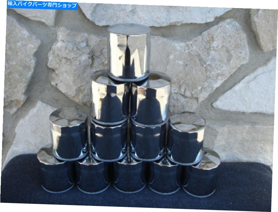 ѡ å12󥰥ե륿ϡ꡼ܥӥåĥ󥹥ݡĥ쥹63796-77 LOT 12 CHROME LONG OIL FILTERS HARLEY EVO BIG TWIN SPORTSTER REP OEM # 63796-77A