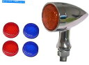 クロームパーツ カラーレンズ付きの完全な指標LEDラウンドクロム弾白LED（ペア） Complete Indicator LED Round Chrome Bullet White LED with coloured lens (Pair)