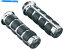 クロームパーツ クライャキン - 6236 - クロムアクセントリング、5-3 / 4インチのISOグリップ。 6236 49-7166 Kuryakyn - 6236 - ISO Grips with Chrome Accent Rings, 5-3/4in. 6236 49-7166