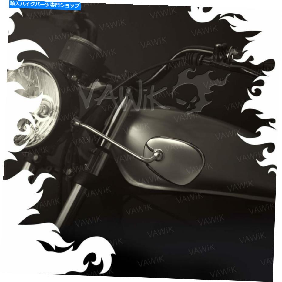 クロームパーツ VAWIKミラースタンスクエアクロームヘッドランプサイドマウントFITS FITS FITS BMW R51 / 2 R51 / 3 VAWiK mirrors Stan square chrome headlamp side mount fits early BMW R51/2 R51/3