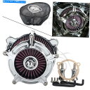 クロームパーツ Harley Tri Glide Ultra FlhtutgのためのChromeエアクリーナーレッドフィルター+レインソックスフィット Chrome Air Cleaner Red Filter+Rain Sock Fit For Harley Tri Glide Ultra FLHTUTG