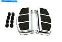 クロームパーツ ドライバーフットボードセットクロームはハーレー - ダビッドソンをフィットします Driver Footboard Set Chrome fits Harley-Davidson