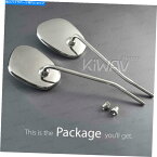 クロームパーツ Kiwavミラースタンスクエアクロームヘッドランプサイドマウントフィット初期BMW R67 / 2/3 KiWAV mirror Stan square chrome headlamp side mount fits early BMW R67 /2 /3