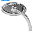 クロームパーツ Arlen Ness斜面猫の鏡の右Chrome Arlen Ness Beveled Cat Eye Mirror Right Chrome