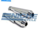 クロームパーツ 17 ペアクロームショートリバースコーンメガホンオートバイマフラーカフェレーサーブラット 17 Pair Chrome Short Reverse Cone Megaphone Motorcycle Muffler Cafe Racer Brat